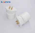 2pcs GX10Q to E26 Light Socket Adapter 4Pin CFL GX10Q to E26/E27 LED Lamp Base Holder Converter Need Bypass Ballast