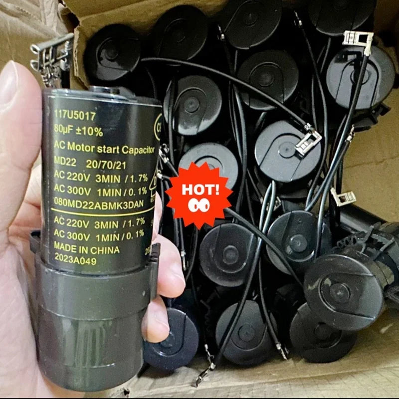 117U6019 117U5017 80UF 220V Refrigerator freezer Danfoss compressor SC15 21 SC18G Heavy hammer starter capacitor