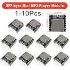 1-10Pcs DFPlayer Mini MP3 Player Module V3.0 16P TF Card U Disk Audio Voice Decoder MP3-TF-16P for Arduino ESP32 DIY