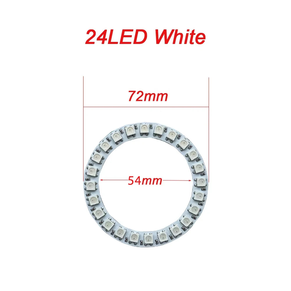 WS2812B Addressable Led Pixel Ring 8/16/24/35/45/60Leds WS2812 5050 RGB Led Diode Ring Color IC Built-in LED