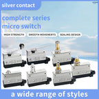 10Pcs Horizontal Limit Switch Long Hinge Roller Lever Momentary SPDT 1NO 1NC 380V 10A Industrial Travel Position Switch IP54
