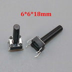 20/50/100pcs 6x6 PCB Momentary Mini Micro Tactile Tact Push Button 4-Pin Self-reset Switch 6*6*4.3/5/6/7/8/9/10/11/12/13/14/15mm