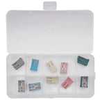 10/14/16/28Pcs MCASE Fuse 15A 20A 25A 30A 40A 50A 60A 32V Mini Slotted Automotive Shaped Cartridge Kit With Plastic Shell Box