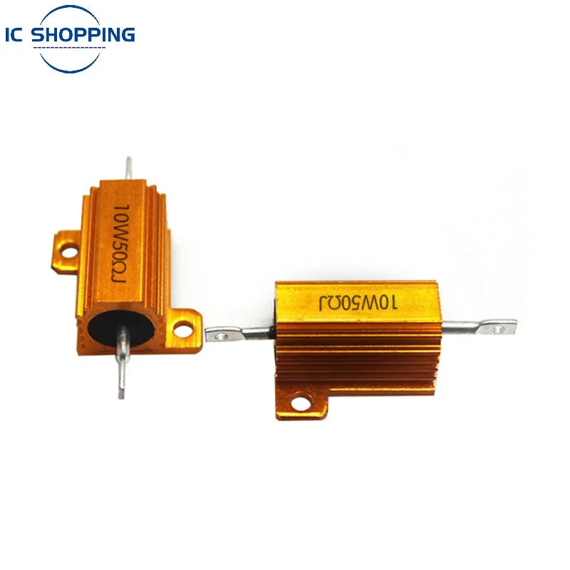 2PCS 10W 25W RX24 Aluminum Power Metal Shell Case Wirewound Resistor 0.1~10K 0.1 0.2 0.3 1 2 68 10 20 100 200 500 1K 10K Ohm