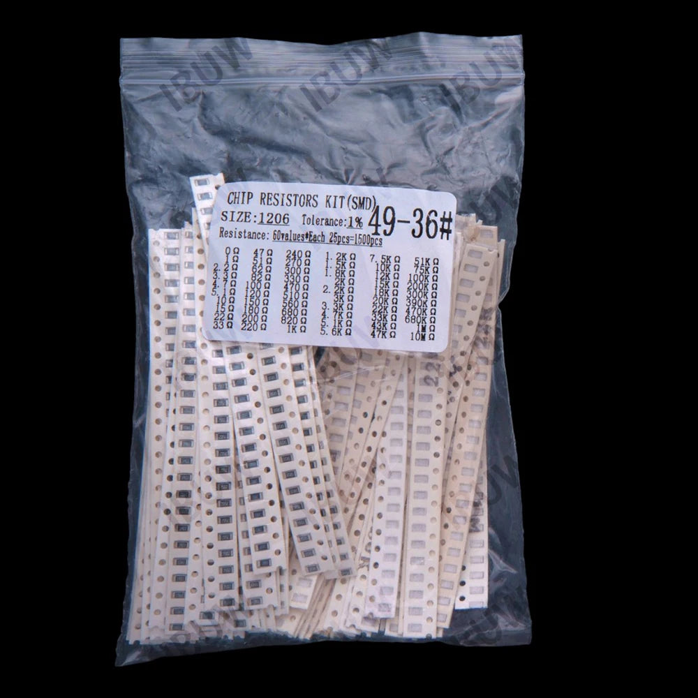 170/146/60Values 4k 0603 0805 0402 1206 SMD resistor sop 1% Each 50PCS Each 25PCS 5k 1k 2k 3k