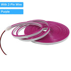 12V 24V LED Neon Light Strip Waterproof Neon Sign 6X12mm Silicone Rope Lights Flexible Lamp Decoration with DC Plug/2pin Wire