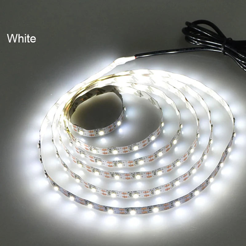 5V 1M 2M 3M 4M 5M USB Cable Power LED strip light lamp SMD 3528 Christmas desk Decor lamp tape For TV Background Lighting