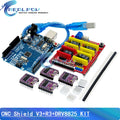 CNC Shield V3 Engraving Machine 3D Printer + 4pcs DRV8825 Or A4988 Driver Expansion Board For Arduino For UNO- R3 With USB Cable