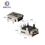 Mini USB Type B 5Pin Female Socket Right Angle DIP Jack Connector Dip
