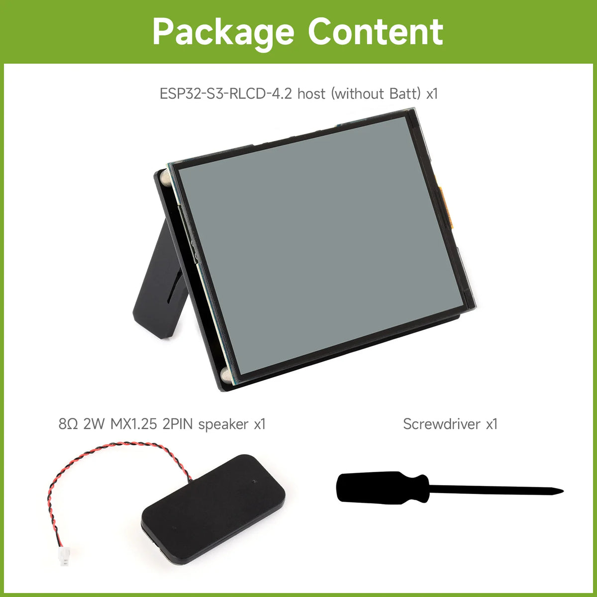 Waveshare ESP32-S3 4.2inch RLCD Deve Board, 300×400, Wi-Fi &BLE, DIY Learning, Dual-mode Communication And AI Voice Interaction