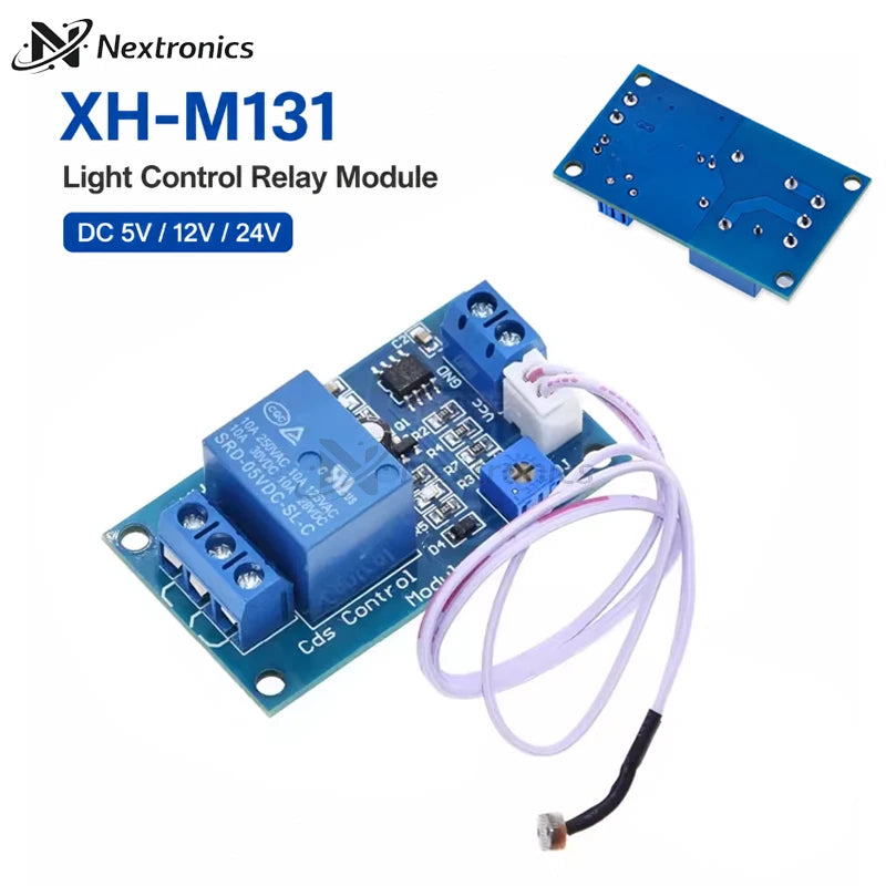 1/3/5/10PCS XH-M131 DC 5V 12V 24V Light Control Switch LDR Photoresistor Relay Module 10A Automatic Light Sensor