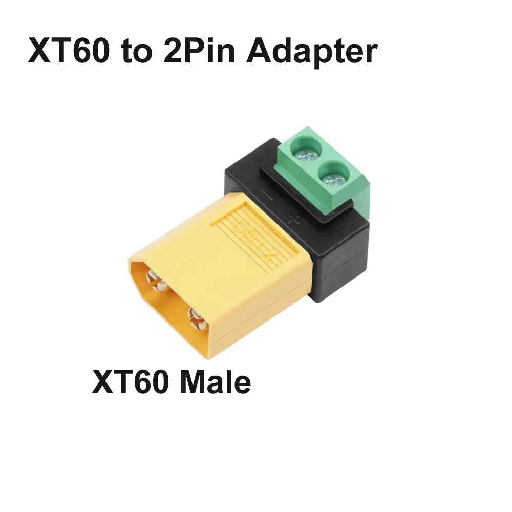 XT30/XT60 Solderless Connector Male/Female To 2Pin Screw Terminal Adapter Quick Portable XT60 Bullet Connector Power Plugs