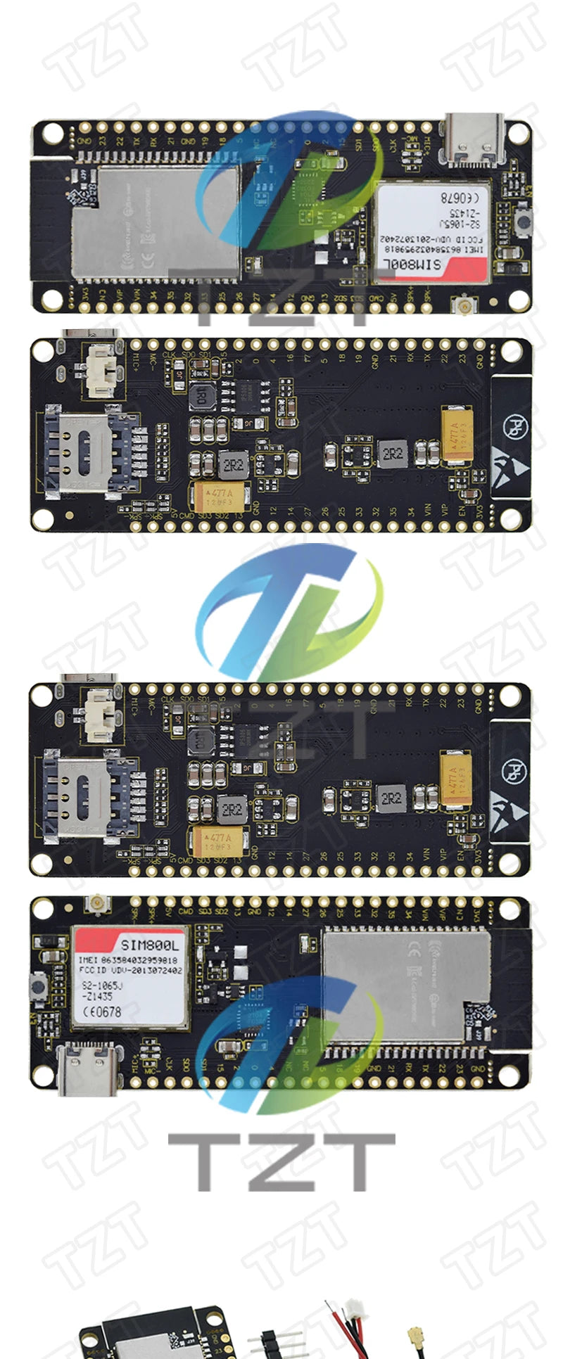 GREATZT TTGO T-Call V1.3 ESP32 Wireless Module SIM Antenna SIM Card SIM800L Module And GSM/GPRS Antenna for arduino