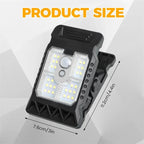 Clip‑on Solar Lights Outdoor Waterproof LED Motion Sensor Solar Security Lights, 3 Modes 3 Mounting Ways Lighting for Fence