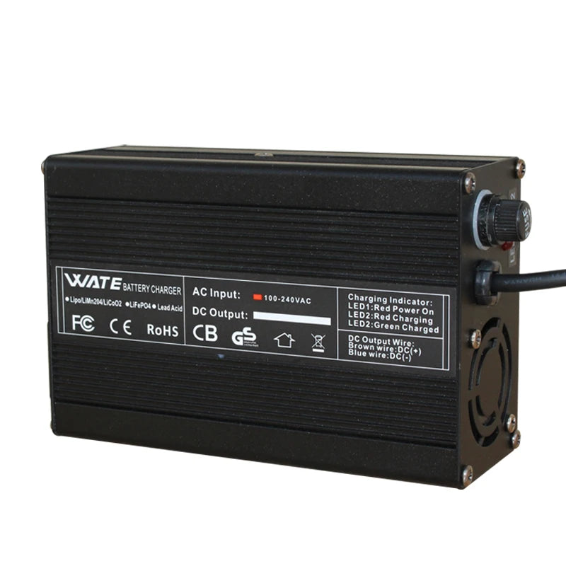 67.2V 4A Charger For 16S 59.2V Li-ion Battery 60V 4A Fast Charge Smart Aluminum Case Lipo Battery Charger 110V To 220V