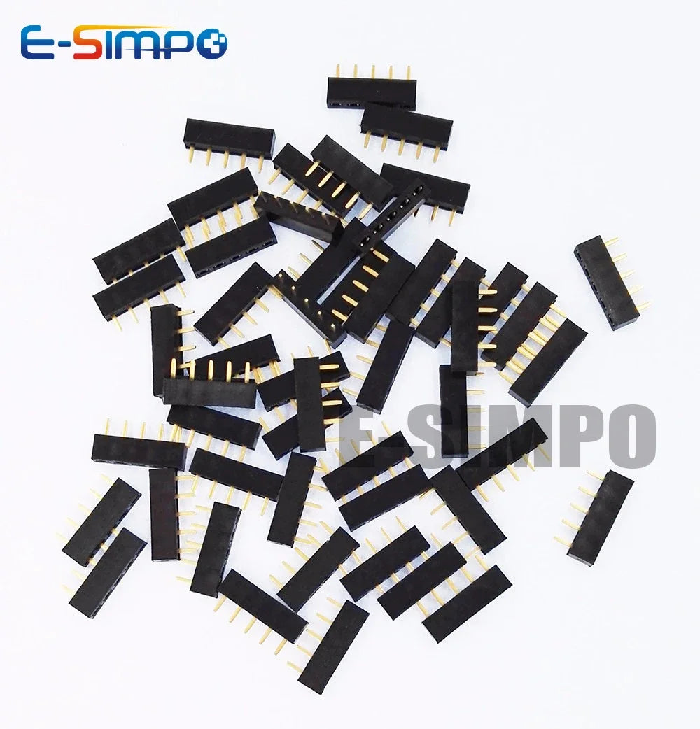 100pcs 2.54mm PH3.5 Low Short Profile Straight Single Row 1x2/3/4/5/8/10/12/24P Rohs Gold PCB Female Pin Header Socket Connector