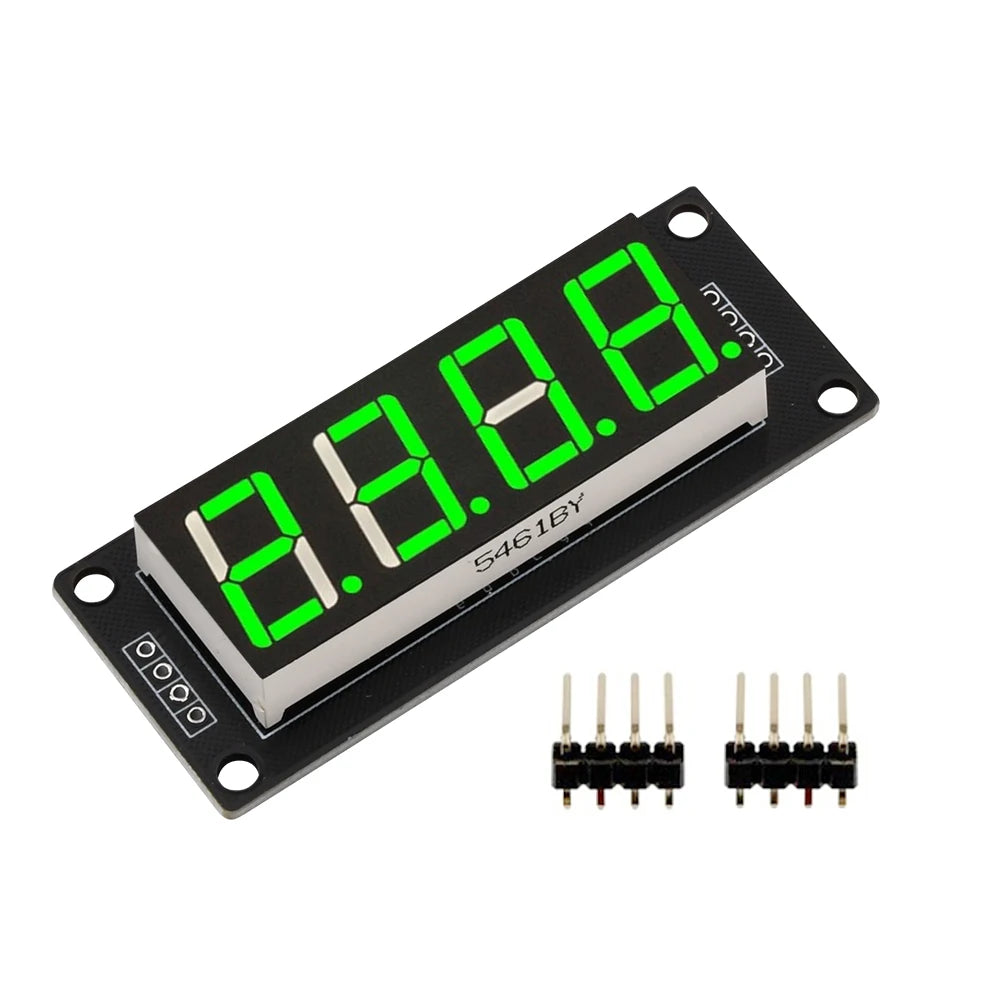 2PCS TM1637 4 Digit 7 Segment LED Display Digital Tube Module 0.56 Inch Time Clock Indicator Tube Module Red Blue Green Yellow