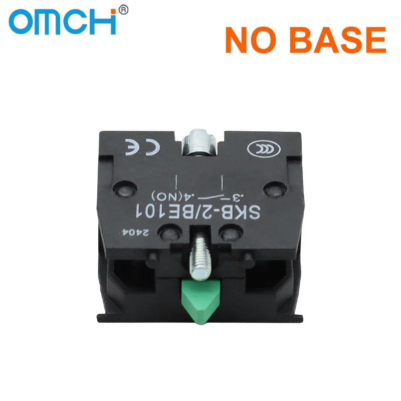 OMCH Button Switch Self Reset SKB2 Small Mushroom Head Emergency Stop 22mm Knob Key Start Inching Power On