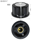 2pcs A01 A02 A03 A04 A05 Silver Tone Top Potentiometer Volume Control Rotary for 6.35mm Shaft Guitar Volume Knob