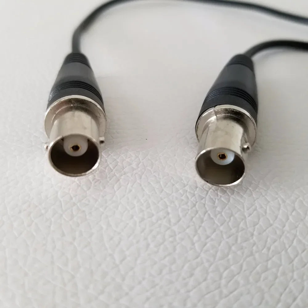 RJ48 RJ45 Male to Dual BNC Female Adapter E1 2M Data Extension Cable for Relay Digital Voice Card Black 28cm
