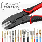 HS-2560 Crimping Pliers for XH2.54/SM2.54/Dupont/3.96/2.8/4.8/6.3/OT Terminals 0.25-6mm² 23-10AWG Connector Hand Crimper Tool