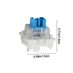 Three Pin Tactile Keyboard Switch Sturdy Plastic Key Clicker Key Replacement Parts for Mechanical Keyboard Servicing Accessories