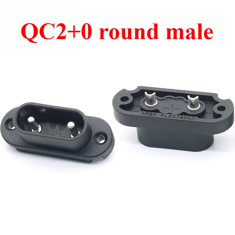 New QC2+0 Round Electric Plug  Lithium Socket for  500V Waterproof Male and Female Skateboards and Bicycles Energy Connector