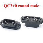 New QC2+0 Round Electric Plug  Lithium Socket for  500V Waterproof Male and Female Skateboards and Bicycles Energy Connector