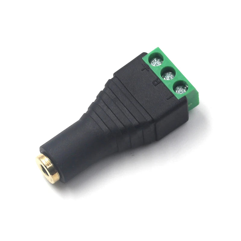 1-10PCS 3.5mm 2.5mm 2/3/4 Pole Male Plug / Female Socket To Screw Terminal Connector Mono/Stereo 1/8 Inch Headphone Audio Jack