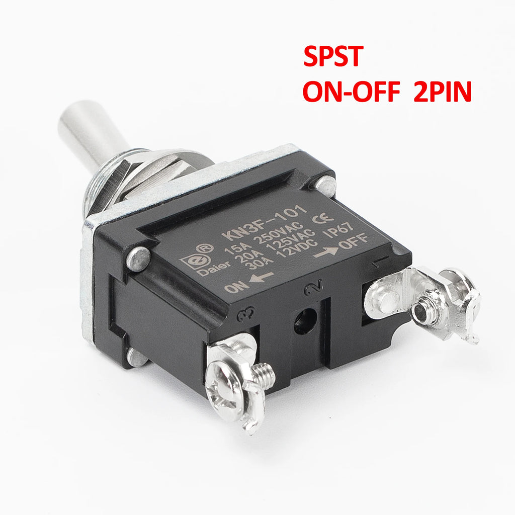 1PC IP67 Waterproof Toggle Switch 30A 12VDC SPST SPDT DPDT ON-OFF ON-ON ON-OFF-ON 2 Pin 3 Pin 6 Pin With Screw Terminal