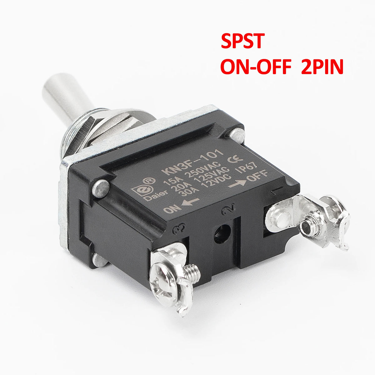 1PC IP67 Waterproof Toggle Switch 30A 12VDC SPST SPDT DPDT ON-OFF ON-ON ON-OFF-ON 2 Pin 3 Pin 6 Pin With Screw Terminal