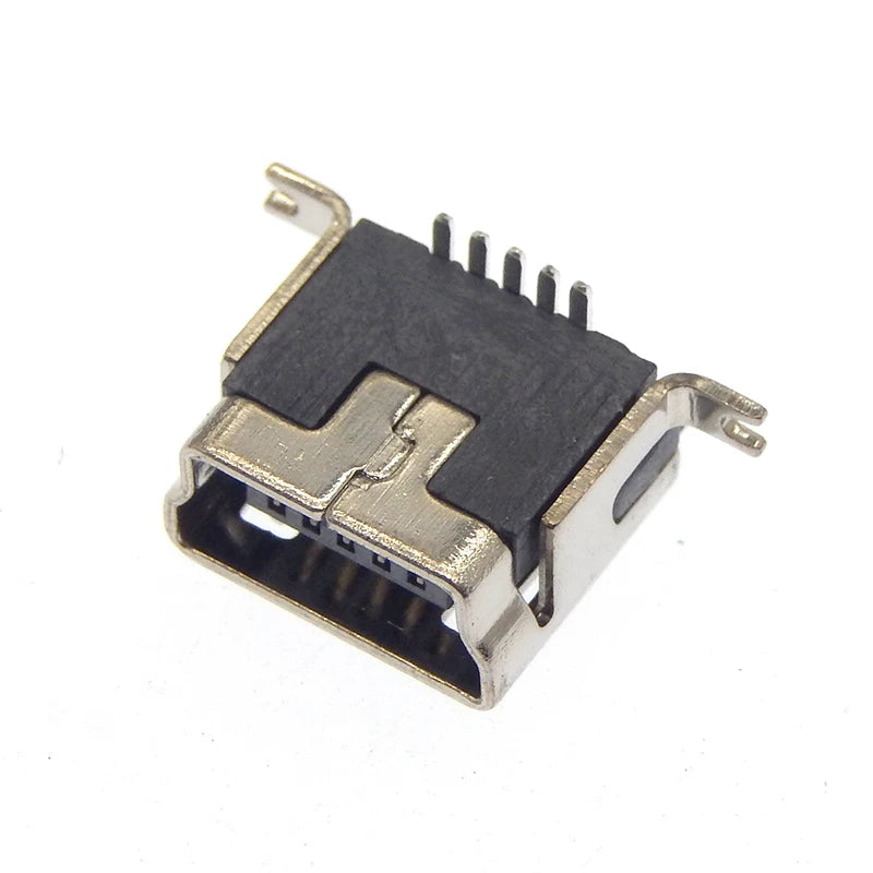 5PCS Mini USB Type B 5 Pin DIP Vertical Leg Female PCB 180 degree Socket Connector V3 Micro USB Short paragraph
