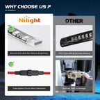 Nilight 8PCS Motorcycle RGB Led Light Kit Waterproof Multi-Color Atmosphere Lights Lamp with 4Key RF Wireless Remote for Harley Davidson Honda Kawasaki Suzuki