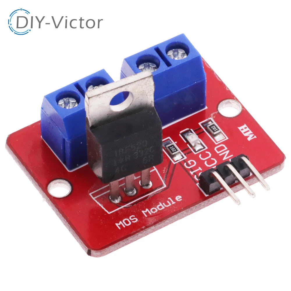 0-24V 3.3V 5V Top Mosfet Button PWM regulating IRF520 MOS Driver Module For Arduino MCU ARM Raspberry pi