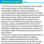 Javino GY‑33 Sensor Module TCS34725 Color Recognition Sensor Replace TCS230 TCS3200 Color Detection Module