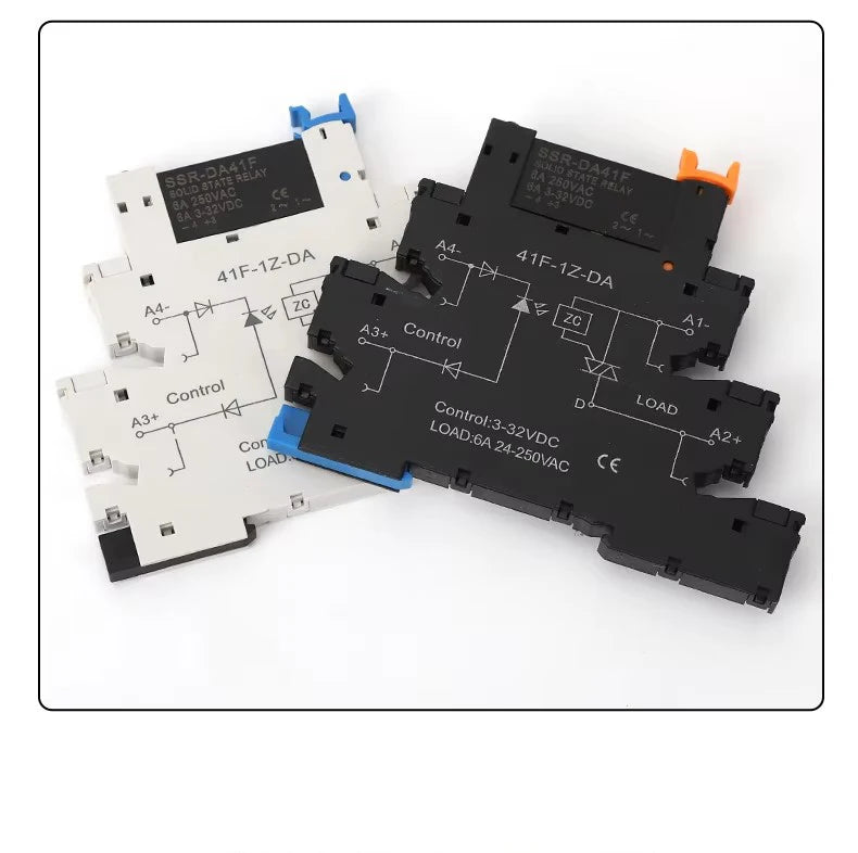 DC Control AC 6A Slim Interface Solid State Relay Module DIN SSR Slim Relay DC Control DC 41F-1Z-C2 SSR Relay DIN Rail