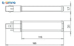 2pc GX23/G23 2Pin 6W LED Lamp 360D 600lm CFL PL-S 13W Equivalent 2Side View 85-265V AC Horizontal Plug Machine Reading PL Light