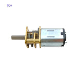 DC 3V/6V/12V N20 N30 Mini Metal Gear Motor Straight Output Shaft 15-1000RPM Slow Speed High Torque Worm All Metal Gearbox Motor
