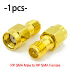 Connector SMA to SMA/ RP-SMA to SMA / RPSMA Male Plug & Female Jack Slide-on Straight RF Coax Adapter Connector