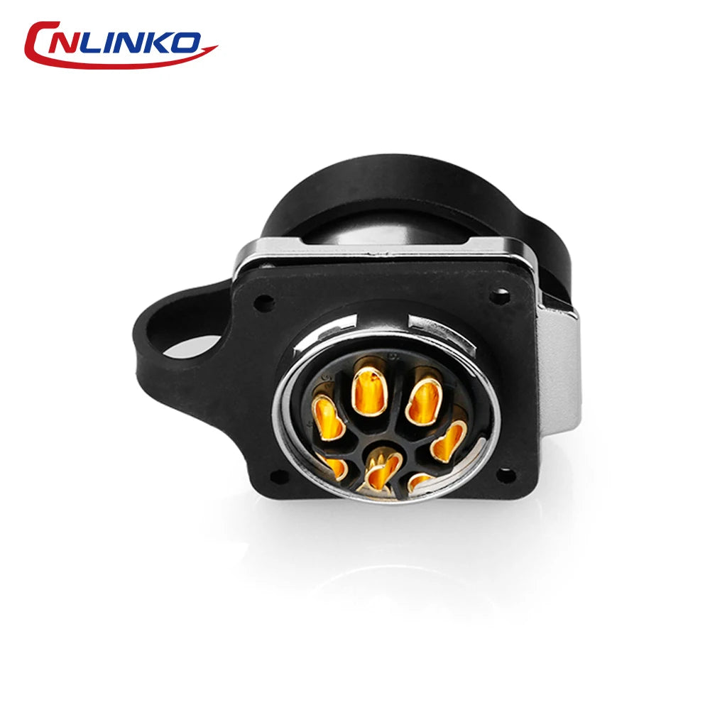 CNLINKO M28 8Pin Circular Aviation Connector Waterproof 15A 300V Solder Type Quick Snap Lock for Industrial Control Systems