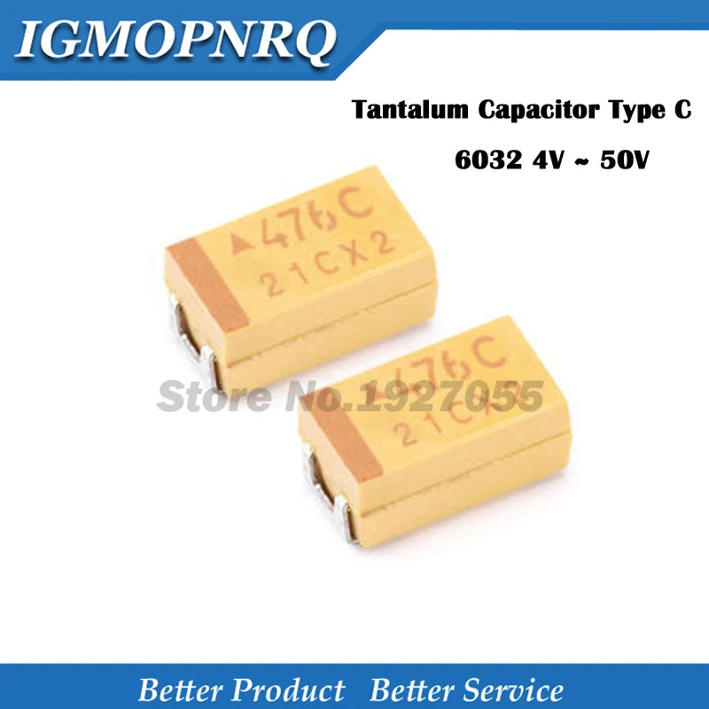10pcs A B C D Type Tantalum Capacitor 100UF 0.22UF 1UF 4.7UF 10UF 22UF 33UF 47UF 6.3V 10V 16V 25V 35V 50V 3216 3528 6032 7343