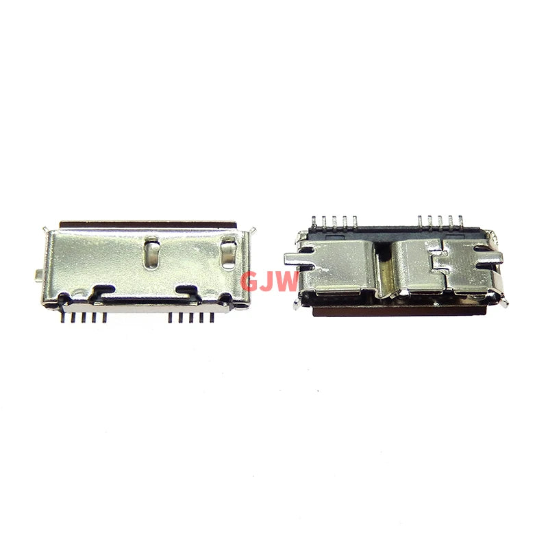 5PCS Micro USB 3.0 B Type DIP Female Socket DIP2 10pin USB Connector for Samsung Mobile Hard Disk Drives Data Interface
