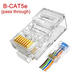 50/1Pcs CAT6 RJ45 Ends Ethernet Cable Crimp Pass Through Connectors CAT5E UTP Network Unshielded Modular Plug for PC Computer