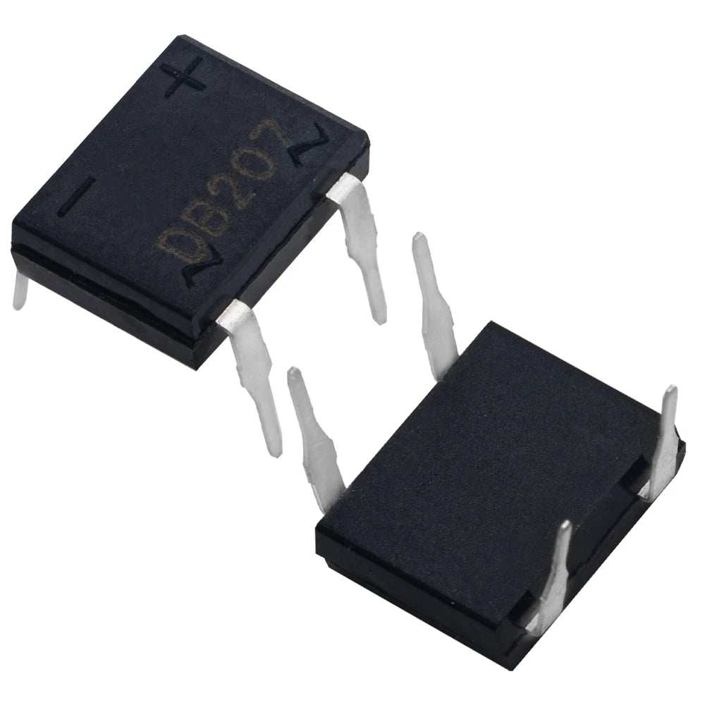 10pcs/lot diode bridge retifica DB207 DIP-4 DB207S DIP4 2A 1000V power diode rectifier 1000v electronic components