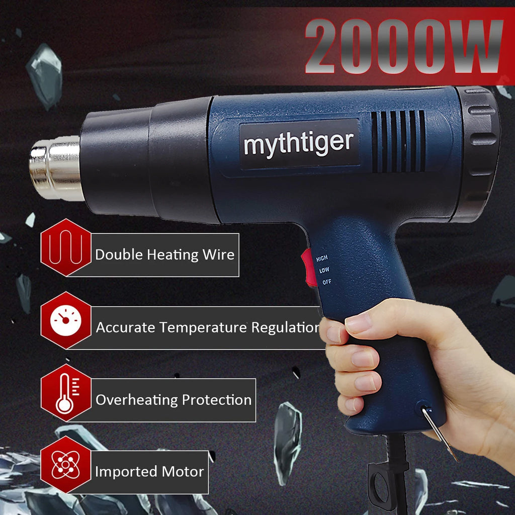 NEW　Heat Gun Construction Thermal Dryer 220V Heat Guns Soldering Tool Temperature Adjustable Hair Dryer Shrinking Wrapping Tools
