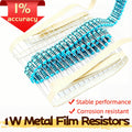 20pcs, 0R-22M 1% Metal Film Resistor 1W 0 2.2 10 100 150 220 270 330 470 1K 2.2K 4.7K 10K 47K 100K 470K 1M 10M 20M Ohms