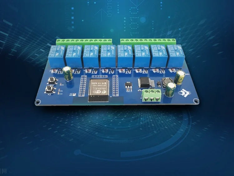 Dc5-30v Power Supply Esp32 Wifi Bluetooth Ble Eight-way Relay Esp32- Secondary Development Board