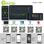 Sennuopu 8 Channels Digital Sound Processors  Audio Amplifier DSP 6 Ch  Amp 12V with Bluetooth Automotive Sound for Car DP-X680