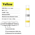10-200pcs Welding Ring Heat Shrink Tube Terminal Waterproof Electrical Connection Solder Seal Wire Connectors Butt Splice