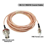 1Pcs FME to BNC Female Waterproof Connector RG-316 Cable Q9 BNC to FME Adapter RF Coaxial Cable Antenna Extension Jumper Pigtail